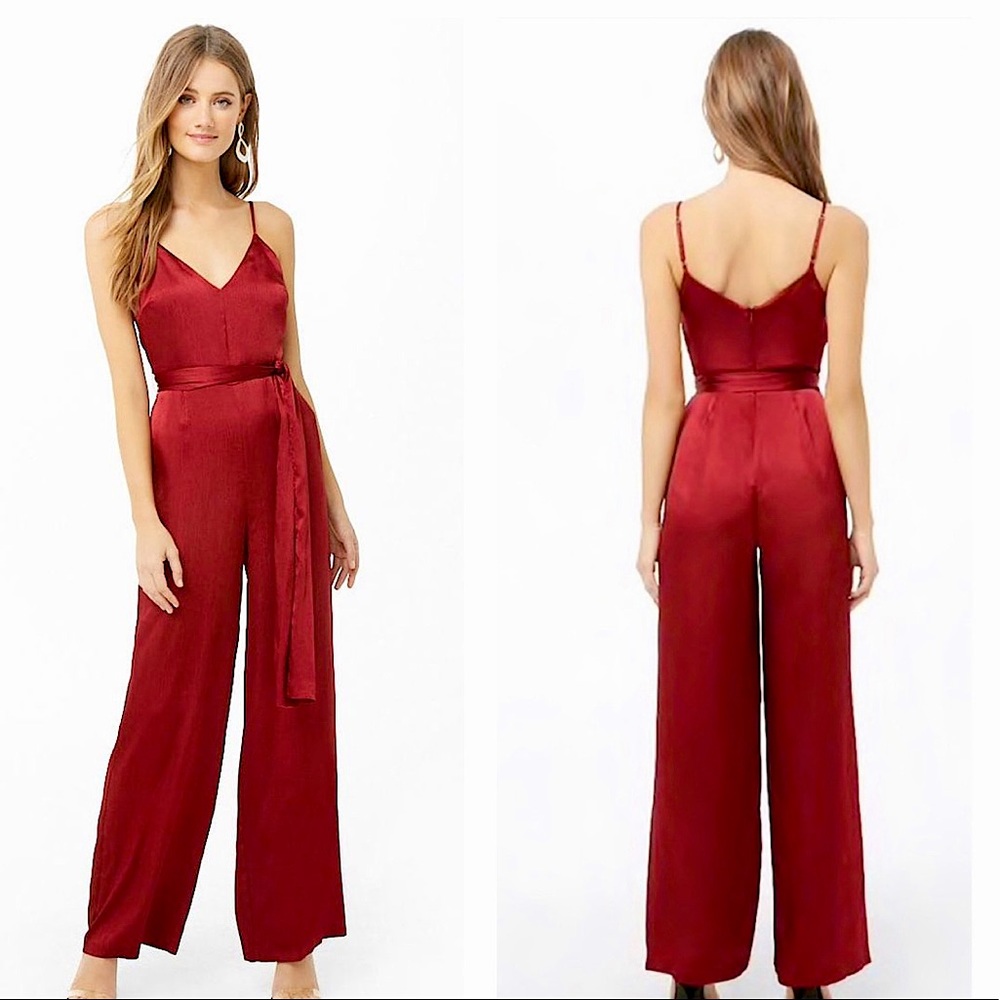 Forever 21 Satin Cami Jumpsuit